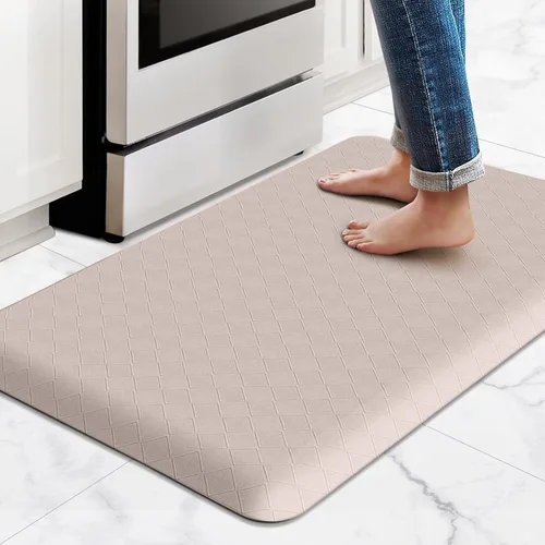 Miniatura 35 de HappyTrends Alfombras antifatiga para cocina, 4/5 pulgadas de grosor, antideslizantes, impermeables, ergonómicas, cómodas para cocina, suelo, hogar