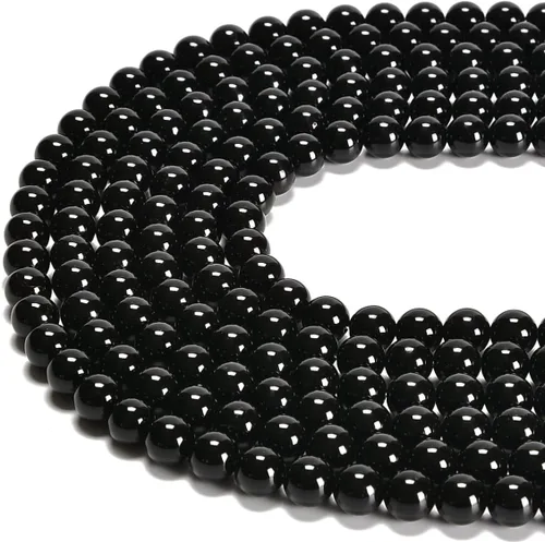Miniatura 7 de Cuentas sueltas de rodonita teñida de jade de 10mm, redondas y suaves, de gematone natural para joyería y manualidades, 1 cadena de 15 pulgadas Jade