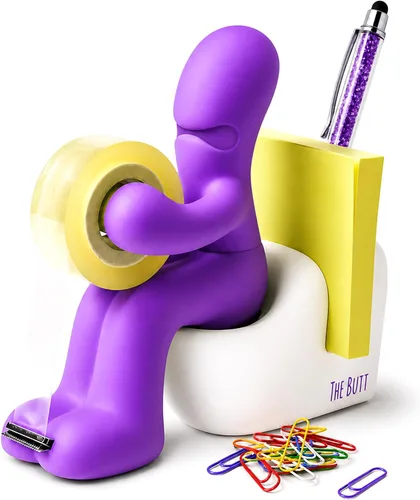 Miniatura 10 de Dispensador de cinta adhesiva The Butt – Regalos divertidos para hombres – Cosas raras, accesorios de escritorio para hombres – Novedad y divertidos