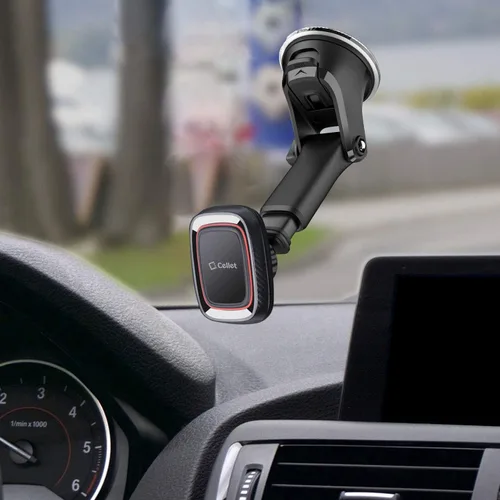 Miniatura 4 de Cellet Soporte magnético para teléfono de automóvil, tablero de instrumentos y parabrisas, soporte telescópico de brazo largo compatible con iPhone