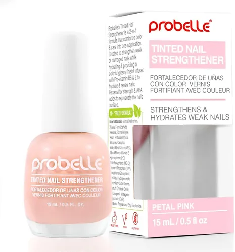 Miniatura 11 de Probelle Fortalecedor de uñas tintado, tratamiento de fortalecimiento de uñas de color, crecimiento y reparación de uñas, detiene la descamación
