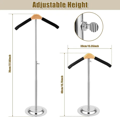 Miniatura 2 de Soporte de hombro flexible ajustable para camisetas, soporte para camisas, estante portátil de exhibición de ropa, soporte de exhibición de Estilo 2