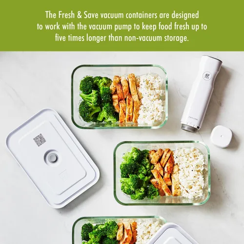 Miniatura 2 de ZWILLING Fresh & Save Recipiente hermético de vidrio para almacenamiento de alimentos, contenedor de preparación de comidas, tamaño mediano
