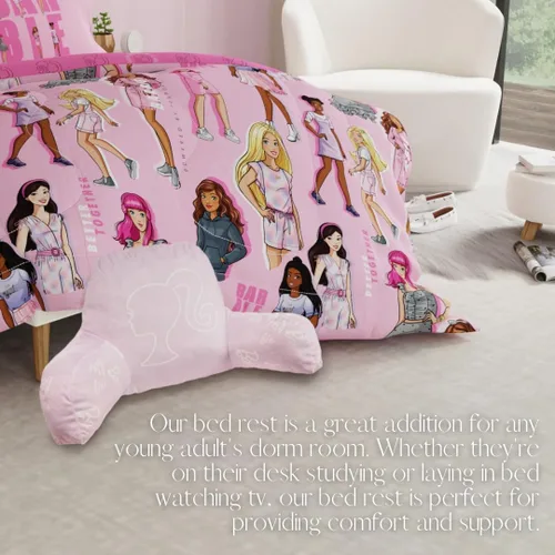 Miniatura 3 de Franco Movie Luxe - Almohada decorativa de felpa supersuave (producto oficial), 19 x 30 pulgadas, reposo en cama Barbie