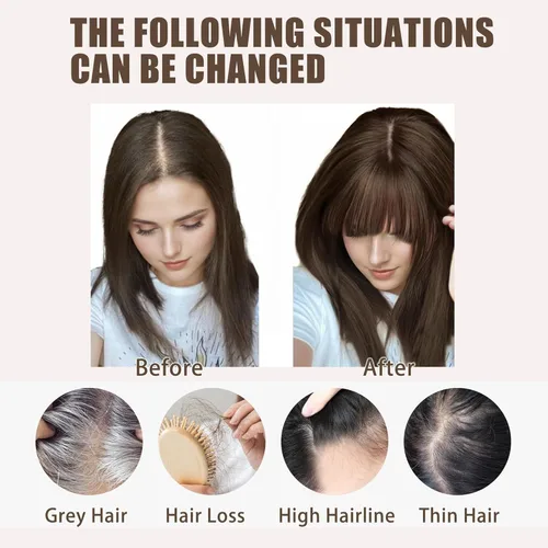 Miniatura 4 de viviaBella Extensiones de cabello humano con clip, sin costuras, para mujer, base de seda gruesa para cabello que pica