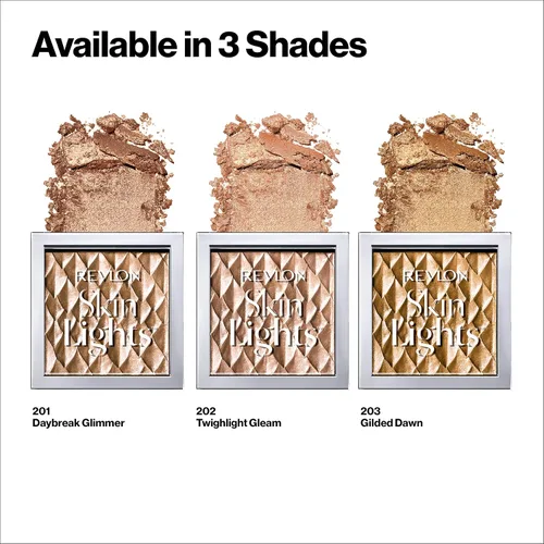 Miniatura 4 de Revlon Maquillaje iluminador, maquillaje facial en polvo prismático Skin Lights, brillo natural, acabado brillante, 201 Daybrak Glimmer, 0.28 onzas