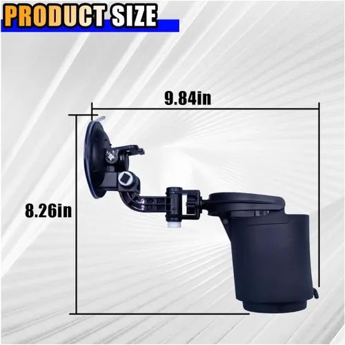Miniatura 2 de Soporte plegable empotrado para bebidas, portavasos para consola de automóvil con ventosa, soporte ajustable para botellas de bebida para vehículo