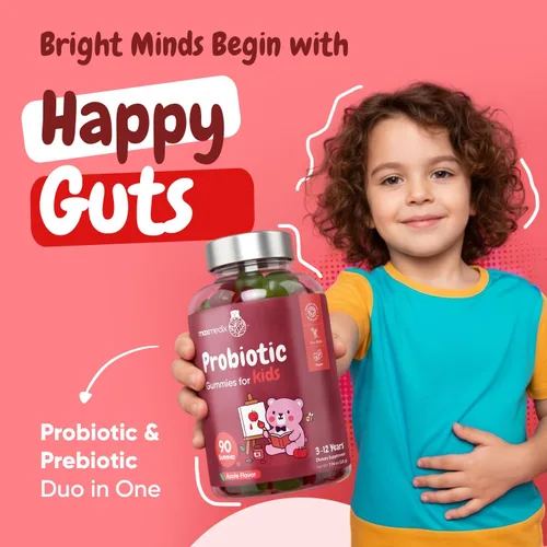 Miniatura 3 de maxmedix Gomitas de probióticos para niños, prebióticos + probióticos para niños, 1 mil millones de UFC e inulina (suministro para 45 días), 90