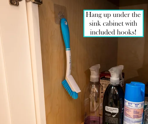 Miniatura 7 de ¡El cepillo detrás del grifo! Limpia áreas difíciles de alcanzar en tu cocina y baño. Limpia fácilmente los residuos de agua y jabón alrededor