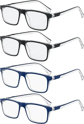 Miniatura 8 de Missfive Paquete de 2 lentes de lectura solar bifocales ligeros para hombre, bloqueo de luz azul, cercano/lejano, doble uso, bisagra de resorte