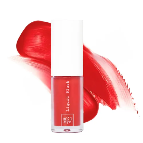 Miniatura 10 de M2U NYC Rubor líquido rosa oscuro – Rubor líquido suave y húmedo para mejillas con color de alto pigmento y tacto transpirable – Fórmula ligera