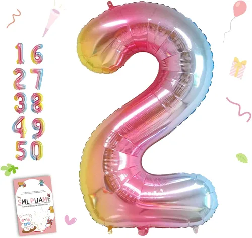 Miniatura 216 de Globos de números de 40 pulgadas del 0 al 9 dorados grandes del número 0, globos digitales para suministros de decoración de celebración de fiesta