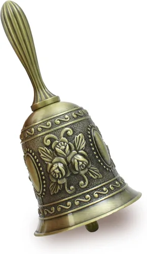 Campana de mano, campana de llamada para boda, restaurante, servicio de campana, bar, cascabel, boda, aula, iglesia, escuela, aula, alarma y Latón