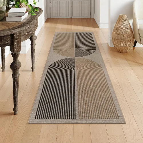Miniatura 7 de Alfombra Moderna de Yute Fácil de Limpiar Arcoíris Lahome, 2x6 Alfombra de Pasillo Lavable para Cocina, Alfombras de Pasillo para Pasillos, Alfombra