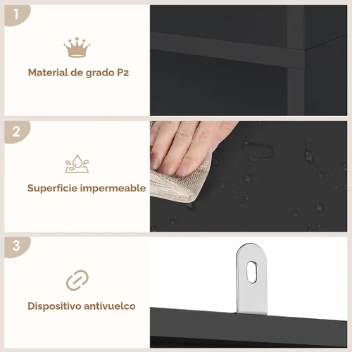 Miniatura 7 de FOTOSOK Estantería abierta de 6 niveles y librero, estanterías de almacenamiento independientes de altura para dormitorio, sala de estar y oficina