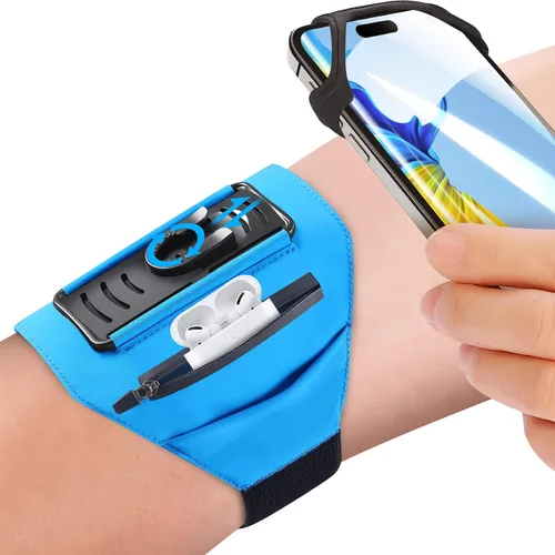 Miniatura 9 de Paquete de 10 soportes de teléfono celular para brazo - Correa de muñeca reflectante y ajustable, fundas para brazo compatibles con iPhone 16 15 14