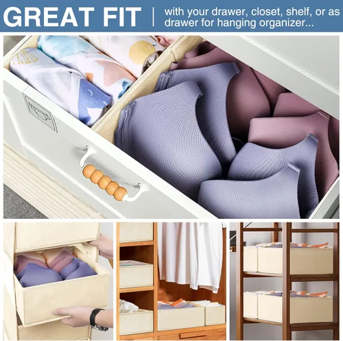 Miniatura 4 de Criusia Organizador de Cajones de Ropa, Paquete de 12 Unidades, Organizador de Cómoda para Guardería, Dormitorio, Closet, Organización