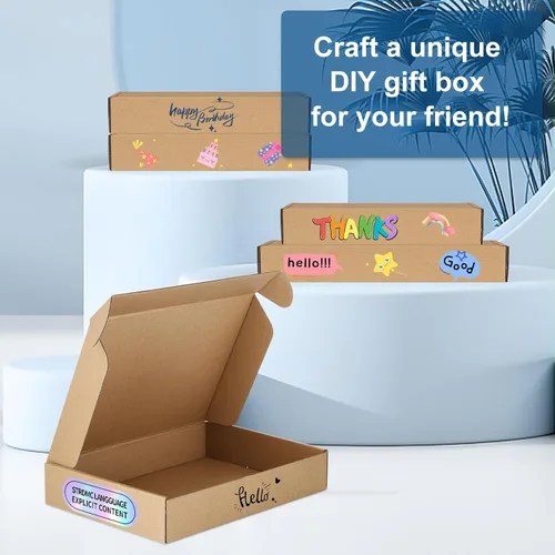 Miniatura 5 de Famagic Paquete de 50 cajas de envío pequeñas de 4 x 4 x 2 pulgadas, cajas de correo de cartón corrugado marrón para pequeñas empresas, cajas