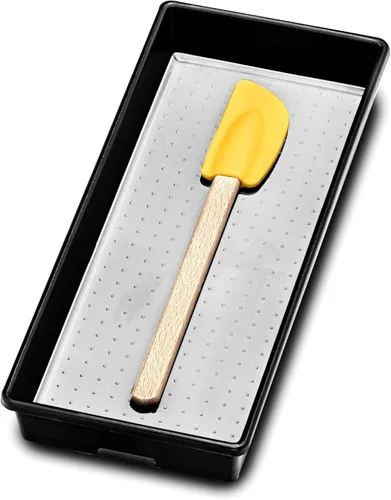 Madesmart Organizador de almacenamiento multiusos de plástico para cajones, organizador de cajones de bajo perfil, granito