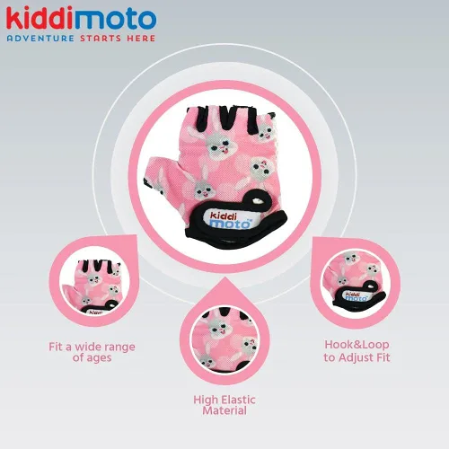 Miniatura 5 de Kiddimoto Guantes de bicicleta antideslizantes para niños y niñas, guantes de ciclismo sin dedos para niños de 2 a 8 años, guantes de ciclismo sin