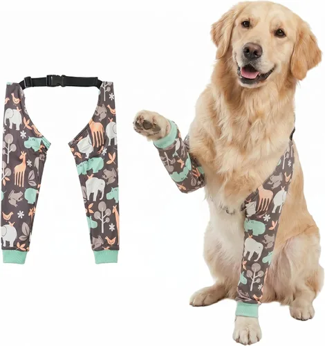 Miniatura 12 de LovinPet Protector de Codo para Perro Manga de Codo Anti-Lamido, Ajustable, Cómodo y Duradero Protector de Pata Delantera para Perros Medianos a