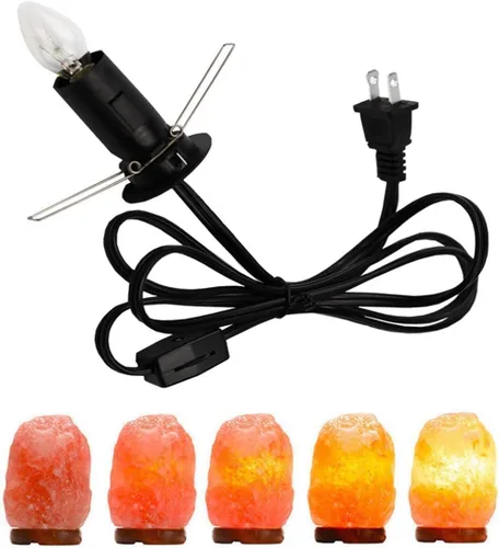 Miniatura 4 de Cable de lámpara de sal del Himalaya, bombillas halógenas regulables de 25 W, base E12, perfecto para lámparas de sal del Himalaya, luces nocturnas