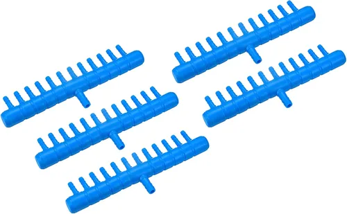 Miniatura 7 de uxcell 5 unids 0.315 in a 0.217 in 2 vías línea de aire tubo divisor conector pecera tanque oxígeno tubo aire adaptador para acuario, azul