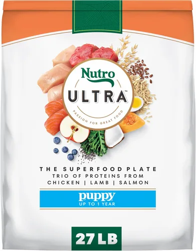 Miniatura 15 de Nutro Alimento seco para cachorros ultra alto en proteínas, trío de proteínas de pollo, cordero y salmón, bolsa de 3.5 libras