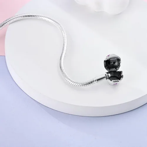 Miniatura 3 de Parmuz Charm Bracelet 925 Sterling Silver Heart Clasp Snake Chain Bracelet Jewelry Fit Charm Birthday Gift for Women Girls