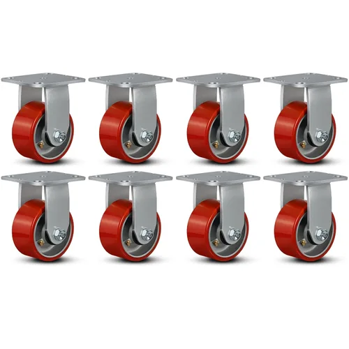 Miniatura 81 de Ruedas industriales de 4 x 2 pulgadas, ruedas resistentes, ruedas de poliuretano, capacidad de hasta 3200 libras. Uso para camión de plataforma