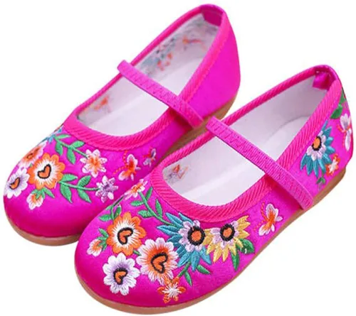 IDOTTA Encanto - Zapatos de Mirabel para niñas, Isabela Madrigal, cosplay, bordados, zapatos planos Mary-Jane