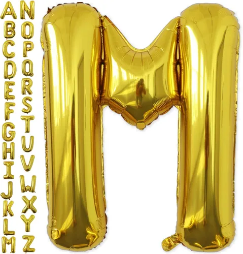Miniatura 8 de VHUWE Globo dorado de 40 pulgadas con letra B, globos de helio de aluminio del alfabeto de Mylar de gran tamaño para fiesta de cumpleaños