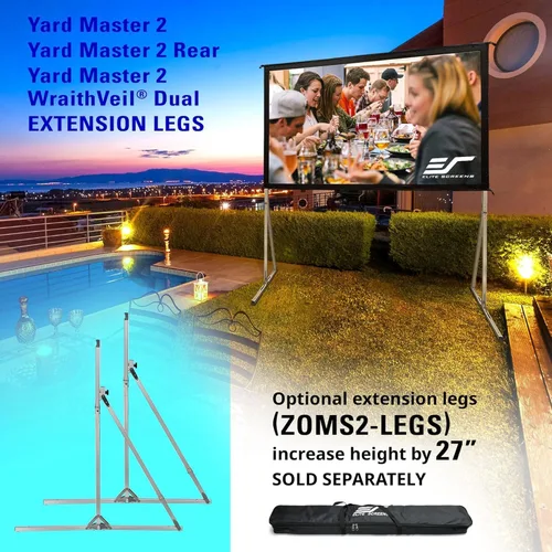 Miniatura 10 de Elite Screens Pantalla de proyector de 120 pulgadas Pantallas de cine para interiores y exteriores Soporte de proyección plegable portátil