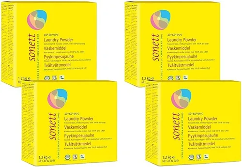 Miniatura 8 de Sonett Polvo de lavandería orgánico sensible al color para pieles sensibles para personas con alergias (42 onzas) certificado cultivado orgánicamente