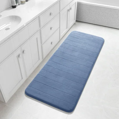 Miniatura 71 de Yimobra Tapete de baño de espuma viscoelástica, súper suave, absorbente, antideslizante, de secado rápido, lavable a máquina, tapete para bañera