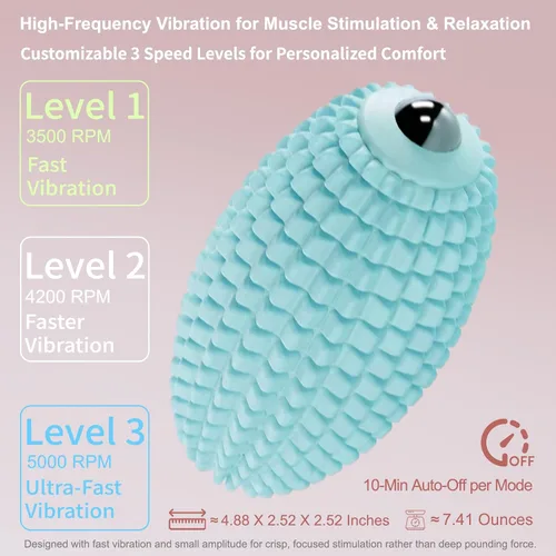 Miniatura 2 de Bola de masaje vibratoria para fascitis plantar, punto de gatillo de silicona, bola de masaje miofascial, rodillo de tejido profundo para espalda