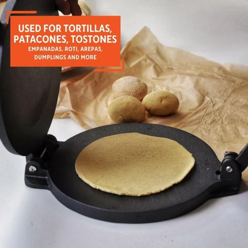 Miniatura 6 de IMUSA USA - Prensa para tortillas, 10" DS, color negro