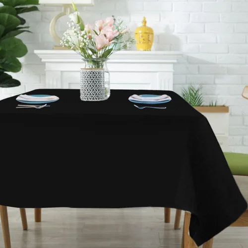 Miniatura 3 de TRLYC costura lentejuelas tela sirena plegable lentejuelas caminos para mesa -12 por 60 pulgadas, Poliéster, Negro (Polyester Black), 72x72-pulgadas