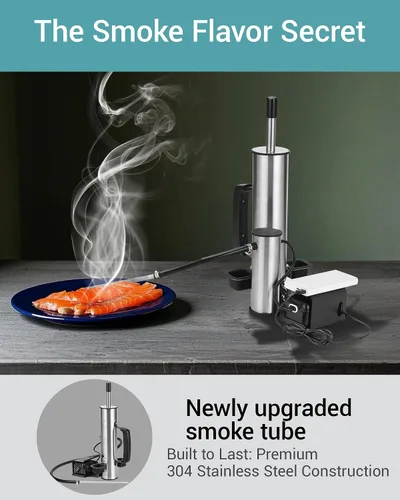 Miniatura 6 de Generador de humo para queso, tubo de humo para ahumador de pellets, fabricante de humo eléctrico portátil, accesorios de ahumador para exteriores