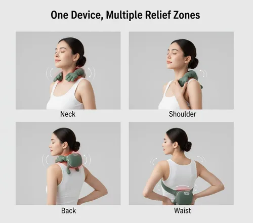 Miniatura 2 de Masajeador de cuello, Masaje de cuello, Masajeador de manos reales, Masajeador portátil de cuello y espalda, Masaje eléctrico Shiatsu de tejido