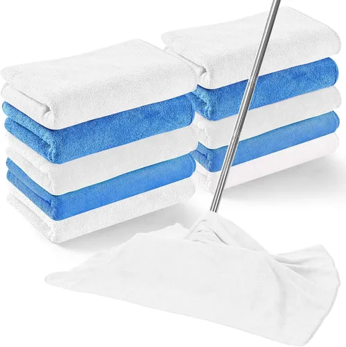 Miniatura 7 de SmoothNovelty 10 piezas de paño de limpieza de microfibra extra grande de 30" x 20" toalla de microfibra grande para piso reutilizable lavable sin