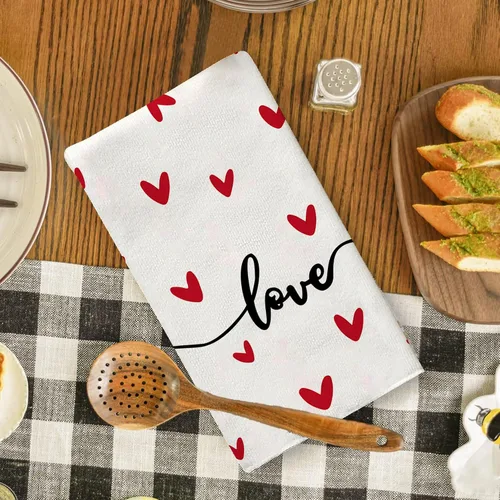 Miniatura 5 de Toallas de cocina con acuarela para el día de San Valentín, paños de cocina, decoración del día de San Valentín para fiesta en casa, grande