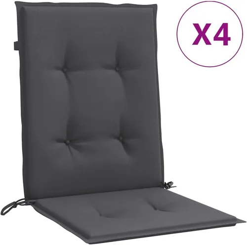 Miniatura 4 de Cojines de silla Lowback, 4 unidades, color antracita melange, 39.4 x 19.7 x 1.6 pulgadas, cojines de tela para Sillas De Comedor, cojines y cojines
