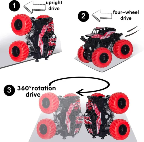 Miniatura 5 de LONANDY Monster Truck Juguetes para niños de 4 a 7 años – Juguetes de coche de fricción para niños pequeños de 3, 4, 5, 6 años, auto de juguete Push