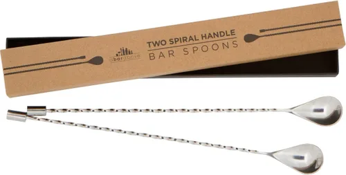 Miniatura 14 de A Bar Above Juego de cucharas de bar, mango en espiral, cucharas de mezcla de acero inoxidable para mezclar cócteles, para remover y colocar