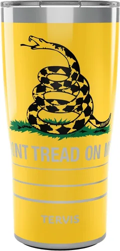 Tervis Traveler Gadsden - Vaso aislado de triple pared con la bandera Don't Tread On Me (Don't Tread On Me), vaso de viaje mantiene las bebidas