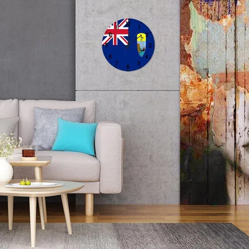 Miniatura 549 de Cheyan Reloj de pared con bandera de Canadá de 12 pulgadas, silencioso, sin tictac, de PVC, funciona con pilas, reloj redondo decorativo, regalo