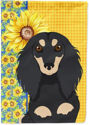 Miniatura 255 de Caroline's Treasures WDK5331CHF - Bandera de verano con diseño de girasoles rojos y blancos, manga grande, para porche, para colgar en la pared