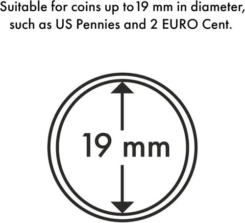 Miniatura 3 de Leuchtturm Lighthouse - Round Coin Capsules - Scratch-Resistant Protection for 19 mm Coins - Pack of 100