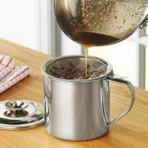 Miniatura 6 de Cocina Acero Inoxidable Almacenamiento de Aceite Guardián Freidora Amigo